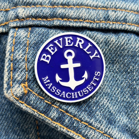 Beverly, Massachusetts "Anchor" Enamel Pin