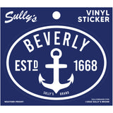 Beverly "Anchor" Oval Sticker (Navy Blue)