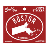 Boston Massachusetts "Commonwealth" Oval Sticker